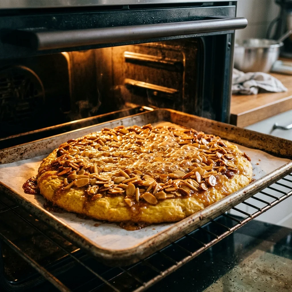 Kuchen belegen und backen
