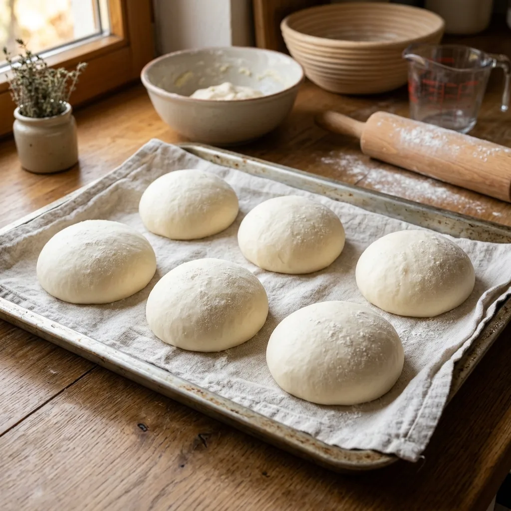 Dampfnudeln Schritt 2: Teiglinge formen und gehen lassen