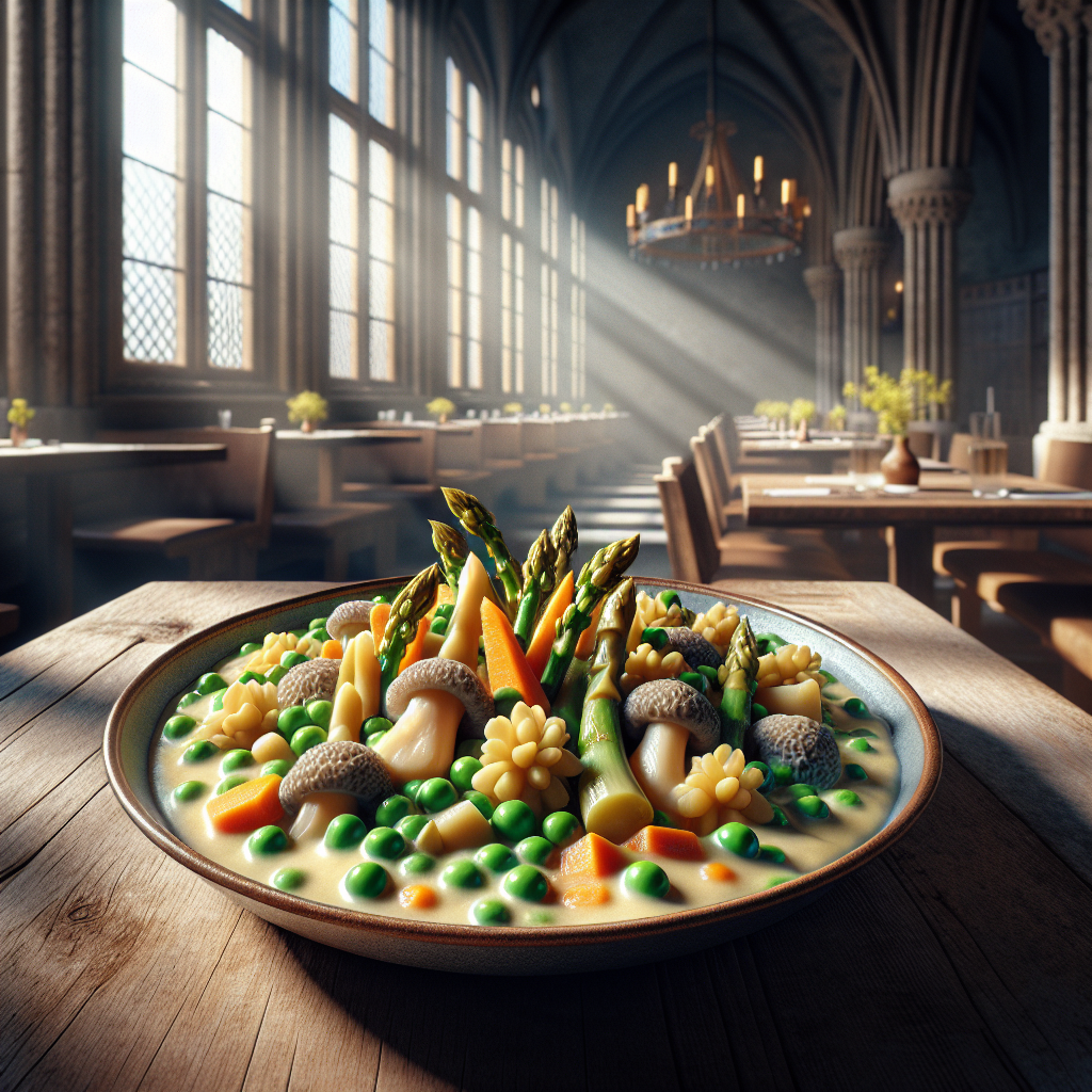 Leipziger Allerlei mit feinem Gemüse und Flusskrebsen