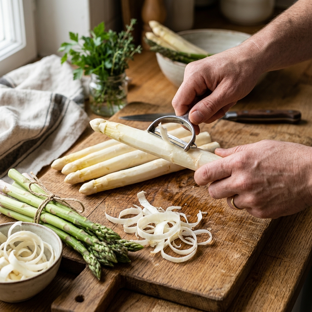 Spargel vorbereiten