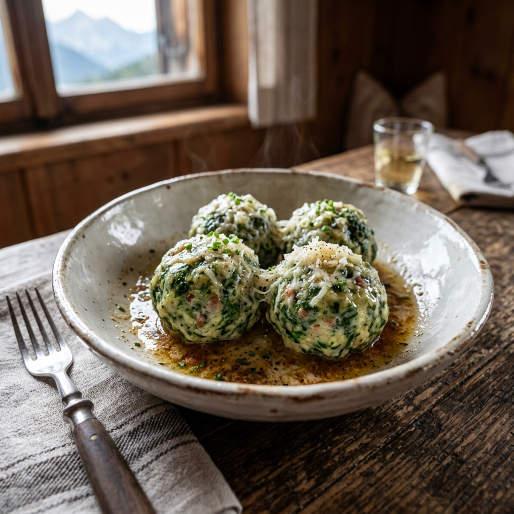 Südtiroler Spinatknödel