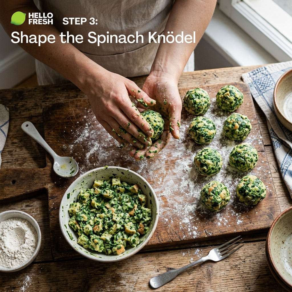 Original Südtiroler Spinatknödel Rezept zubereitet - Südtiroler Spinatknödel, Original Rezept, deutsche Küche, kochen, selber machen