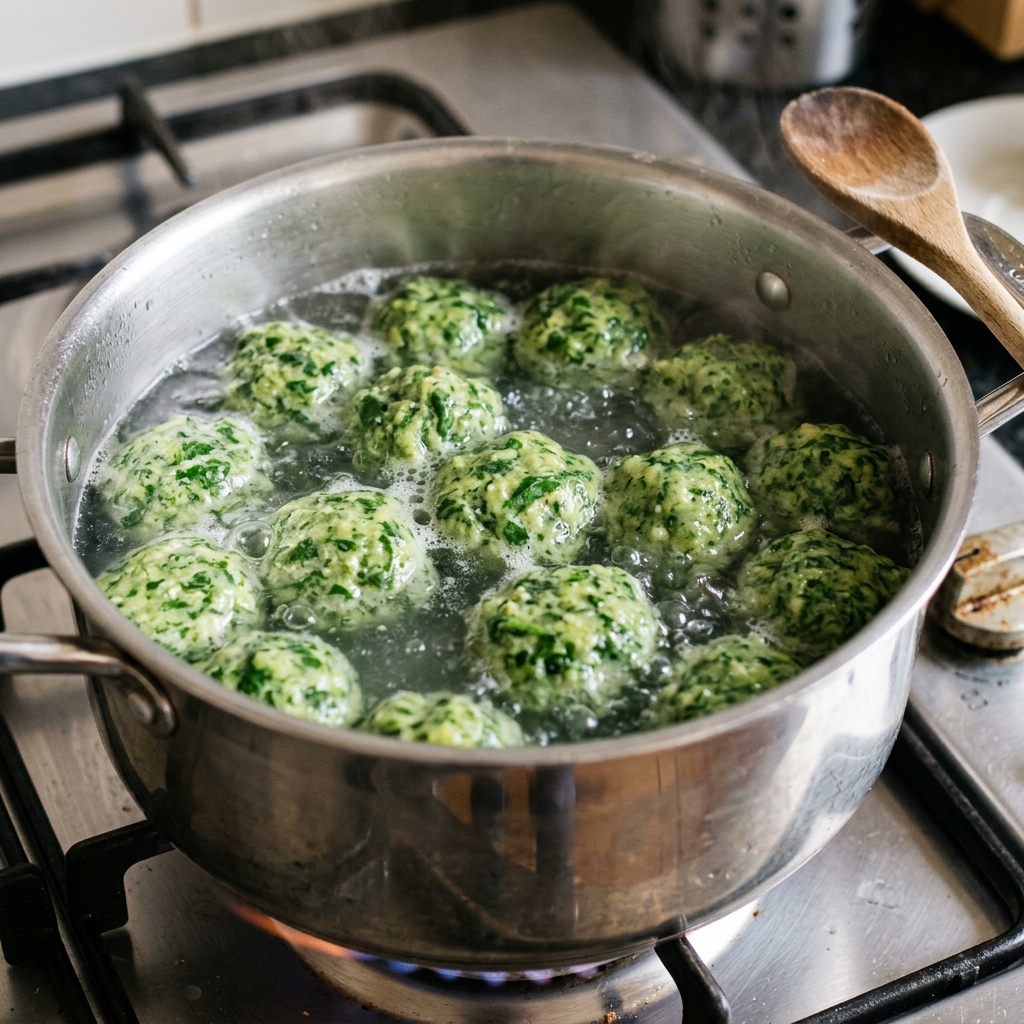 Original Südtiroler Spinatknödel Rezept zubereitet - Südtiroler Spinatknödel, Original Rezept, deutsche Küche, kochen, selber machen